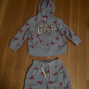 Baby Gap Lobster Hoodie & Shorts (18-24 mo)